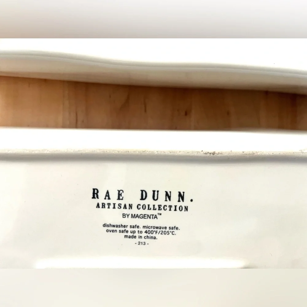 Rae Dunn Artisan Collection White Ceramic Dish